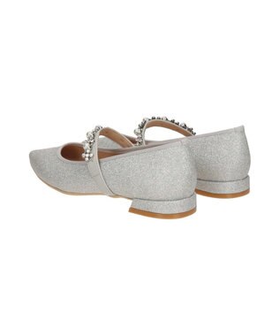 Bridget Birkin ＜抗菌消臭＞【Bridget Birkin】キラキラストラップポインテッドパンプス シルバー