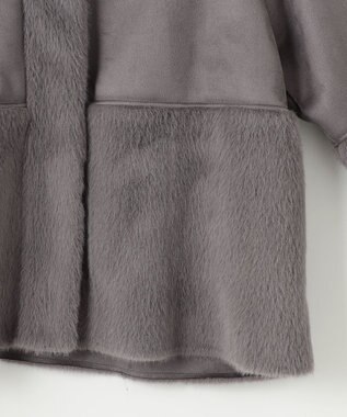 ANY SIS 【大人百花・美人百花掲載】Luxuryフェイクムートン コート スレート