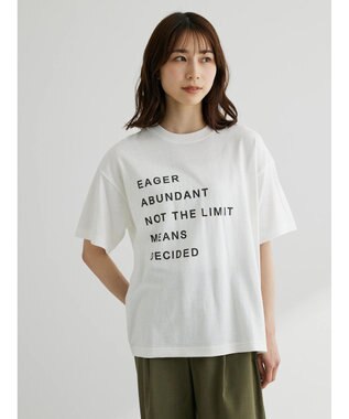 Green Parks ５段ロゴボックスＴシャツ Off White