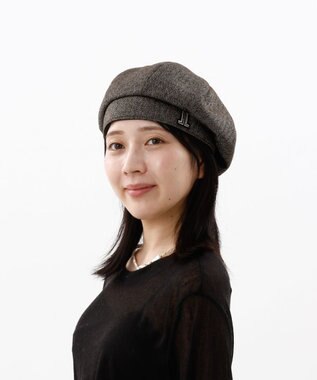 AURORA 【 LANVIN COLLECTION（ランバン コレクション） 】ラメツイードベレー シルバー