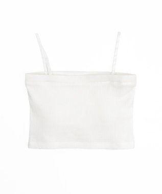 WEGO 【カップ付きインナー/ベアにもなる】ストラップ付きカップインベアトップ オフホワイト