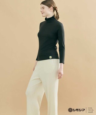 une nana cool MADE WITH シモジマ 裏起毛　タートルネック ブラック