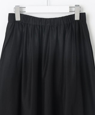 自由区 L 【カタログ掲載・接触冷感・洗える】エンブロイダリーローンティアード スカート ブラック