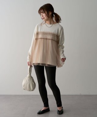 Green Parks ・ＥＬＥＮＣＡＲＥ　ＤＵＥ　チュールレイヤープルオーバ Off White