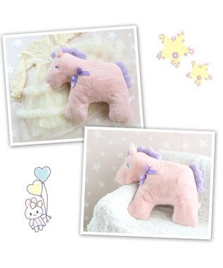 Mother garden マザーガーデン ユニコーン フラットクッション ピンク ピンク