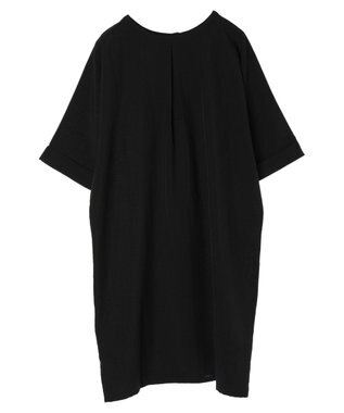 Green Parks 前後２ｗａｙミディ丈タックワンピース Black