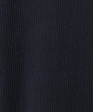 AMERICAN HOLIC 袖口バイカラー半袖ニットプルオーバー Navy