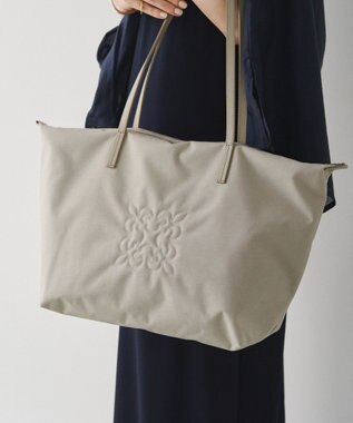 russet ＜390g/撥水性あり＞天ファスナー付きコーデュラナイロントートバッグ(CE-1560) L.Greige