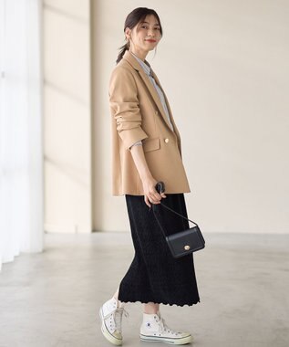 ANY L ウーリッシュＷブレストジャケット キャメル