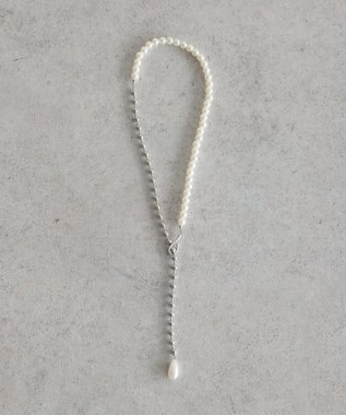 earth music&ecology パールフックボールチェーンネックレス