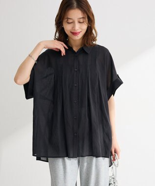 Green Parks タック入りオーバーサイズシャツ