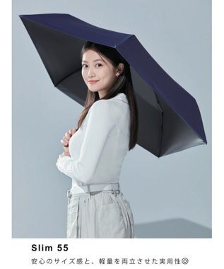 MOONBAT 【遮光100％/超軽量】マジで軽い傘 晴雨兼用 折りたたみ日傘 55cm マジカルテックプロテクション ディープブルー