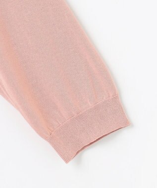 J.PRESS LADIES 【洗える・抗菌防臭】COTTON ACETATE DRY クルーネック カーディガン ピンク系