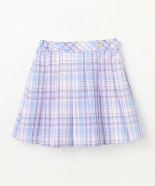 ANY KIDS プリーツ スカパン サックスブルー×チェック