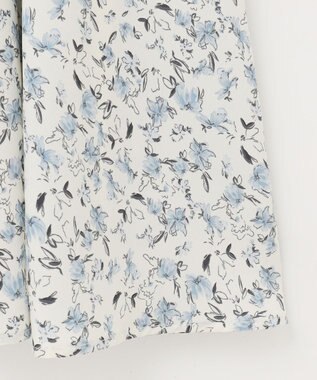 Feroux 【洗える】フラワープリントラッフル ワンピース ホワイト系2