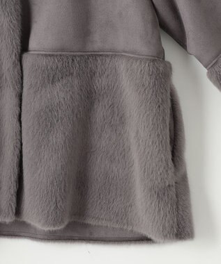 ANY SIS 【大人百花・美人百花掲載】Luxuryフェイクムートン コート スレート