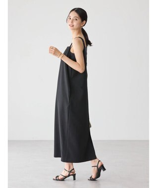 AMERICAN HOLIC ＳＥＴ　イージーケアジレベスト＋Ｉラインワンピース Black