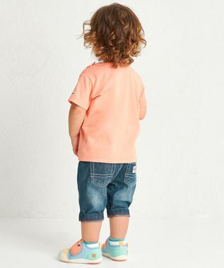 MIKI HOUSE HOT BISCUITS 【70-120cm】【Everyday Series】ワンポイント 半袖Tシャツ オレンジ