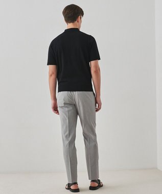 GOTAIRIKU 【洗える】イタリア糸 セットインニットポロ ブラック系