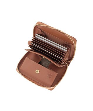 genten クアドリフォリオ ミニ財布 ブラウン