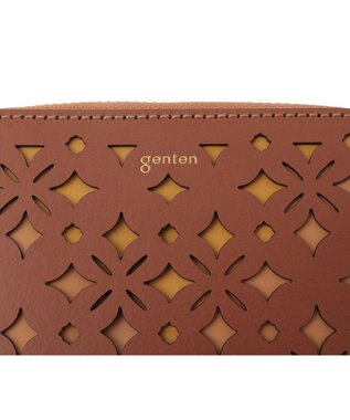 genten クアドリフォリオ ミニ財布 ブラウン