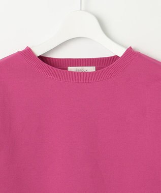 Feroux 【洗える】パールポイントパフスリーブ ニット パープル系