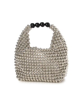 UNBILLION カシュカシュ cachecache / シルバービーズ手提げバッグ ブラック