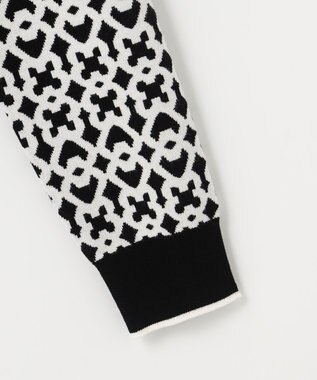 23区GOLF 【WOMEN】モノグラムジャガードセーター ブラック系5