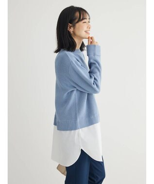 Green Parks ニットドッキングチュニック Blue