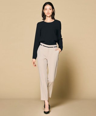 BEIGE， 【洗える・L-size】CINDY / クロップドパンツ Sand × Black