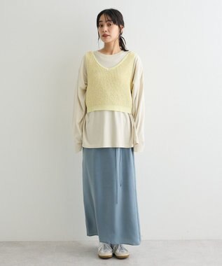 CRAFT STANDARD BOUTIQUE ワッフル編みニットベスト Ivory
