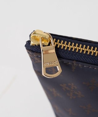 russet ラインプリントポーチ M(Z-226) Purple/BR