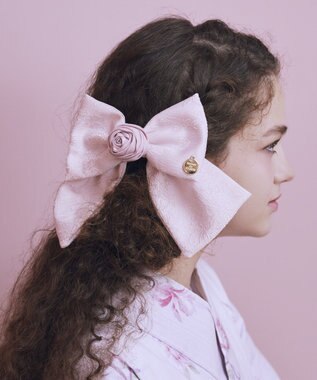 Maison de FLEUR ローズリボンジャカードバレッタ