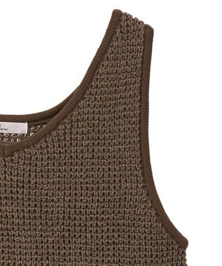 CRAFT STANDARD BOUTIQUE ワッフル編みニットベスト Brown