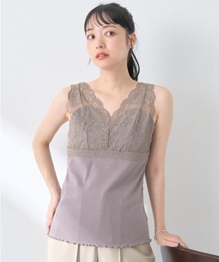 earth music&ecology ２ＷＡＹレースタンクトップ Mocha