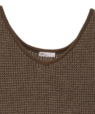 CRAFT STANDARD BOUTIQUE ワッフル編みニットベスト Brown