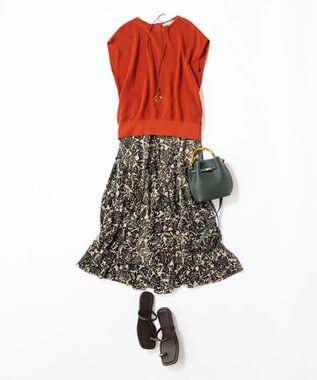 23区 【CLASSY.6月号掲載】ビジュー フラット サンダル ダークブラウン系