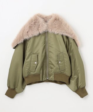 NAVE 【Nave】ファーカラーMA-1 カーキ系