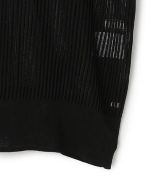 BEIGE， LEPIDO / 前後2WAY シアー編みニット Black