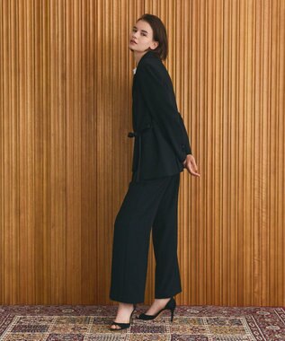 GRACE CONTINENTAL ダブルクロスストレートパンツ ブラック