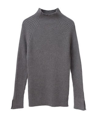 Green Parks ・Ｐｅｔｉｔ　Ｆｌｅｕｒ　ボトルネックリブニット Charcoal Gray