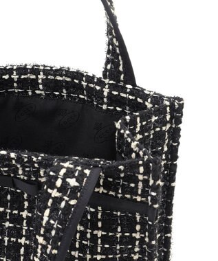 TOCCA 【キャンセル分販売！】【A4サイズ対応】COLOR OF GLORY CUSTOMIZED BAG カスタマイズ トートバッグ ブラックツイード×細リボン