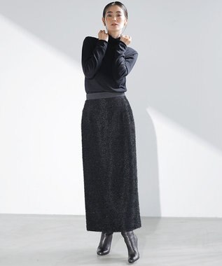 23区 S 【Oggi1月号/CLASSY.11月号掲載】スムージーコットン タートルネック ニット ブラック系