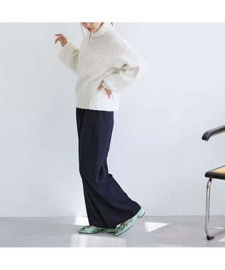 MODE ET JACOMO <carino>ベルベットリボンパンプス グリーン