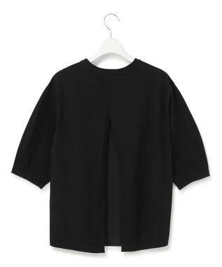 23区 【ご好評につきカラー追加/洗える】ヴィスコースストレッチ バックデザイン ニット ブラック系