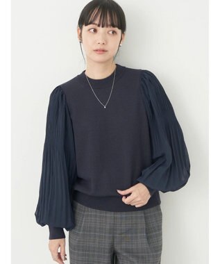 earth music&ecology マジョリカニットプルオーバー Navy