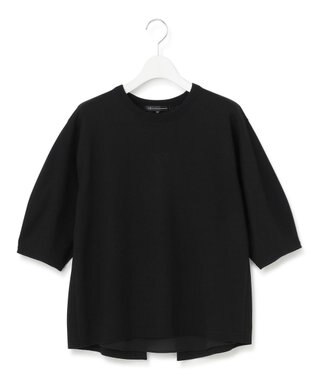 23区 【ご好評につきカラー追加/洗える】ヴィスコースストレッチ バックデザイン ニット ブラック系