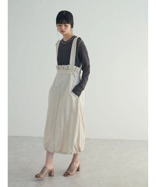 Green Parks armonia. サスペンダー付きスカート Ivory