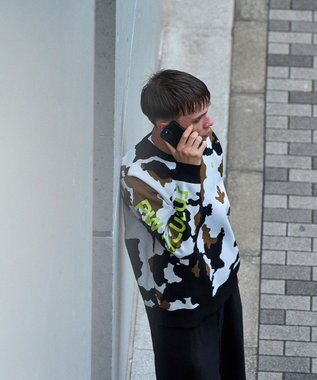 PW CIRCULUS 【MEN】ピント柄ニット カーキ系5