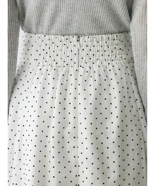 Green Parks AnriettMusee ドットフレアーロングスカート Off White